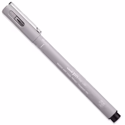 uni-ball PIN Fineliner Technical Drawing Pens - Set of 3 - Brush, Light Grey