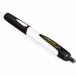 Uni-Ball SN-220 Power Tank Retractable Ballpoint Pen - 1.0mm - White Barrel - Black Ink - Pack of 3