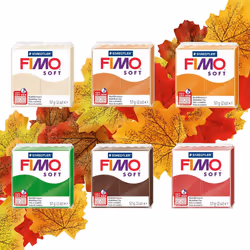 FIMO Soft Polymer Oven Modelling Clay - 57g - Autumn Tones - Set of 6 Colours