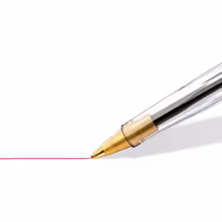 Staedtler Medium 0.5mm 430 Stick Ballpoint Pens Writing Pen Smooth - Red Ink - Pack Of 3