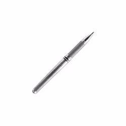 Signo Pen Broad Metallic Gel Ink Rollerball - Metal 1mm Tip Nib 0.65mm Line Width With Rubber Grip - UM-153 - (Pack Of 6) - White, Silver and Gold