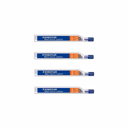 Mars Micro Carbon 250 0.9mm HB - Pencil Lead Refills - 4 Tubes/Packs (48 Leads) HB