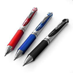 Pentel EnerGel XM BL77 Retractable Liquid Gel Ink Pen - 0.7mm Nib - Black, Blue, Red  Pack of 3
