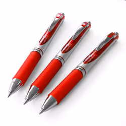 Pentel EnerGel XM BL77 Retractable Liquid Gel Ink Pen - 0.7mm Nib - Red - Pack of 3