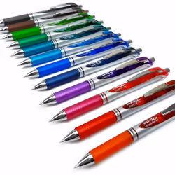 Pentel EnerGel XM BL77 Retractable Liquid Gel Ink Pen - 0.7mm Nib - Red - Pack of 3