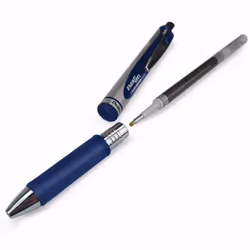 Pentel Energel 0.7mm Refill Metal Tip LR7- Fits BL77/BL57/BL37 - Blue Black - Pack of 4