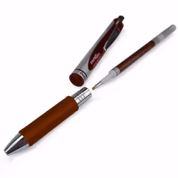 Pentel Energel 0.7mm Refill Metal Tip LR7- Fits BL77/BL57/BL37 - Brown - Pack of 4