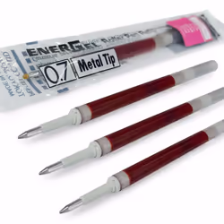 Pentel Energel 0.7mm Refill Metal Tip LR7- Fits BL77/BL57/BL37 - Pink - Pack of 4