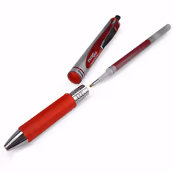 Pentel Energel 0.7mm Refill Metal Tip LR7- Fits BL77/BL57/BL37 - Red - Pack of 4