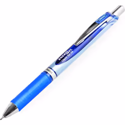 Pentel Energel BLN75 Retractable Gel Ink Rollerball Pen - 0.5mm - Pack of 6 in Pillow Packaging - Black and Blue
