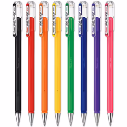 Pentel Mattehop Liquid Gel Rollerball Pens K110 - 1.0mm - Pack of 8 Colours