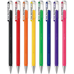Pentel Mattehop Liquid Gel Rollerball Pens K110 - 1.0mm - Pack of 8 Colours