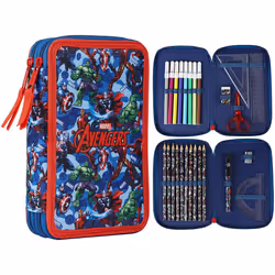 Marvel Large Pencil Case, Filled Pencil Cases with Avengers Stationary Sets, Marvel Gifts for Boys