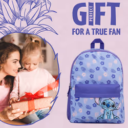 Disney Backpack for Girls  Stitch School Bags for Girls (Purple)