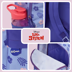 Disney Backpack for Girls  Stitch School Bags for Girls (Purple)