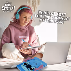 Stitch Notebook, with Lilo and Stitch Gift Box, A5 Plush Notebook and Pen