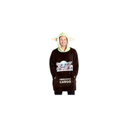 The Mandalorian Mens Hoodies Fleece Oversized Blanket Hoodie Baby Yoda (Brown/Green)