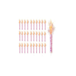 Pink Glitz Fountain Candles - Pack of 30