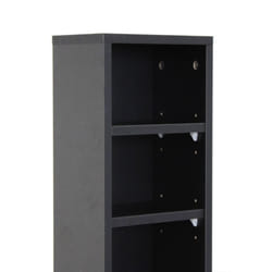 Oypla 6 Tier Black Wooden CD DVD Game Book Shelf Storage Tower Rack - Fits 102 CDs