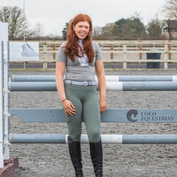 Coco Equestrian Khaki Ladies Womens Kids Horse Riding Tights Jodhpurs Breeches Leggings - M