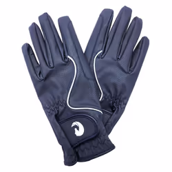 Coco Equestrian Blue (M) Ladies Breathable Synthetic Leather Horse Riding Gloves