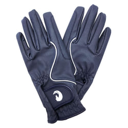 Coco Equestrian Blue (M) Ladies Breathable Synthetic Leather Horse Riding Gloves