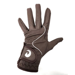 Coco Equestrian Brown (XS) Ladies Breathable Synthetic Leather Horse Riding Gloves
