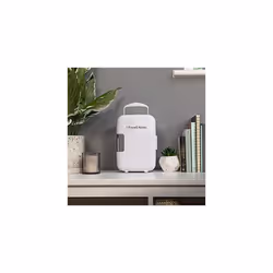 Russell Hobbs Mini Fridge RH4CLR1001 4L/6 Can Portable Mini Cooler & Warmer for Drinks, Cosmetics/Makeup/Skincare, AC/DC Power, Retro Style, White, - Additional view 9