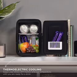 Russell Hobbs Mini Fridge RH4CLR1001B | 4L/6 Can Portable Mini Cooler - Additional view 4