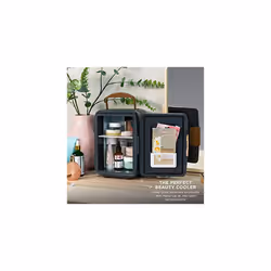 Russell Hobbs RH4CLR1001SCG 4L/6 Can Mini Portable Cooler & Warmer for Drinks, Cosmetics/Makeup/Skincare, AC/DC Power, Scandi Style, Grey & - Additional view 4