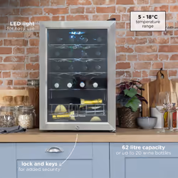 Russell Hobbs RHGWC4SS-LCK wine cooler Compressor wine cooler Freestanding Stainless steel 20 bottle(s) - Additional view 6