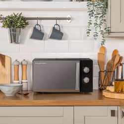 Russell Hobbs Black Microwave 17 Litre 700W Honeycomb Pattern RHMM715B - Additional view 6