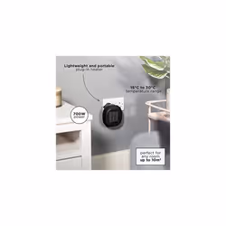 Russell Hobbs RHPH7001 700W Compact Portable Black Ceramic Plug in Fan Heater in Black with 2 Heat Settings & Overheat Protection, 10m2 Room Size, 2