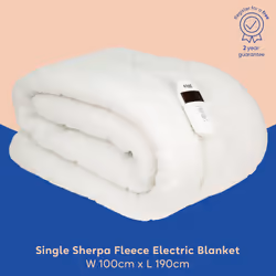 Russell Hobbs RHESB8001 electric blanket Electric underblanket 120 W White Fleece - Additional view 2