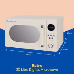 Russell Hobbs RHM2044C microwave Cream Solo microwave Countertop 20 L 800 W - Additional view 5