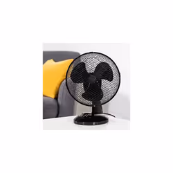 9" Inch, Portable Desk Fan, 2 Speed Settings, Wide-Angled Oscillation, Quiet Operation, Perfect for Bedroom or Office, Black - ZNPDF0921B