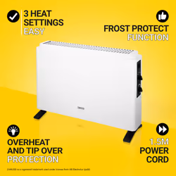 Zanussi 2000W Convector Heater Electric Heater Freestanding ZCVH4004
