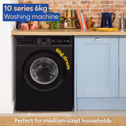 Russell Hobbs Washing Machine 6kg 1200rpm Black RH612W110B