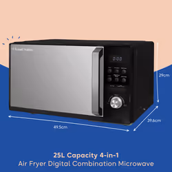 Russell Hobbs RHMAF2504B microwave Black Combination microwave Countertop 25 L 900 W