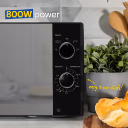 Russell Hobbs Manual Microwave 20L 800W 5 Power Levels Black RHM2027B