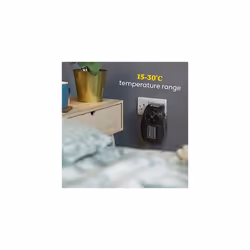 500W Ceramic Plug Heater, Electric Heater Adjustable thermostat, 12 Hour Timer & LED Display, 2 Fan Speeds, 2 Year Guarantee, Black, RHPH2001B - Additional view 5