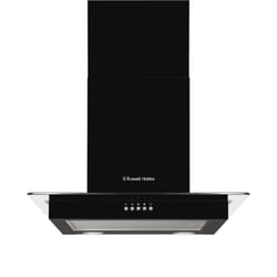Russell Hobbs 60cm Flat Glass Chimney Cooker Hood - Black