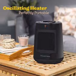 Russell Hobbs Electric Heater 2000W Oscillating Fan Ceramic RHFH1008B