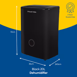 Russell Hobbs RHDH2002B dehumidifier 3 L 47.5 dB 440 W Black - Additional view 4