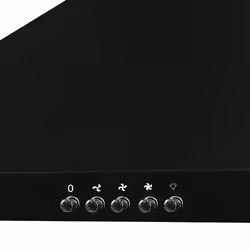 Abode ASCH6031B 60cm Chimney Cooker Hood - Black