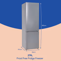 Russell Hobbs RH180FFFF551E1S fridge-freezer Freestanding 279 L E Silver