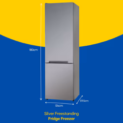 Russell Hobbs RH180FF541E1S fridge-freezer Freestanding 288 L E Silver