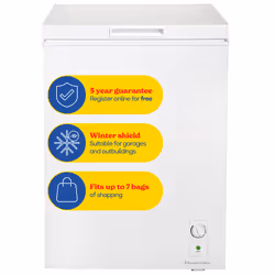 Russell Hobbs RH142CF0E1W, 143 L, 6.5 kg/24h, SN-ST, 40 dB, E, White
