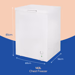 Russell Hobbs RH142CF0E1W freezer Chest freezer Freestanding 143 L E White