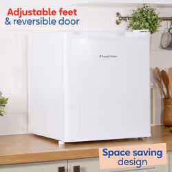 Russell Hobbs Mini Fridge 40L White Table Top Fridge, RHTTLF2E1W